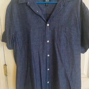 urban pipeline Navy Blue Short-Sleeve Button-Down Shirt